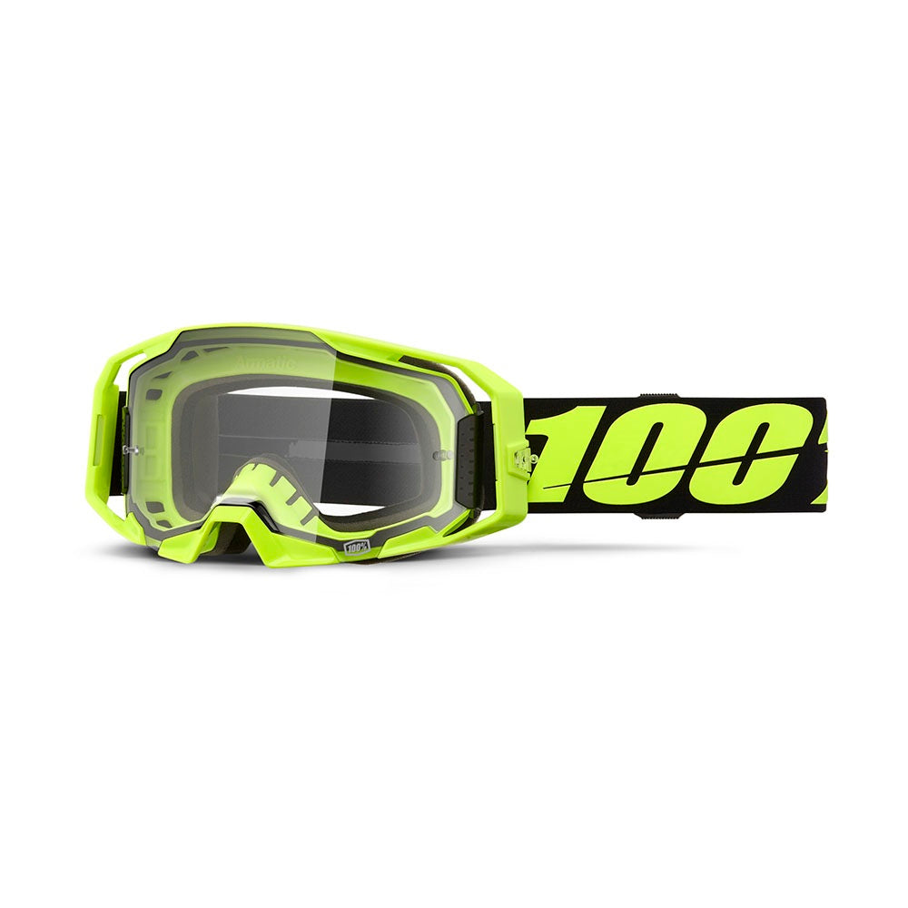 100% Armatic Goggles - Neon Yellow