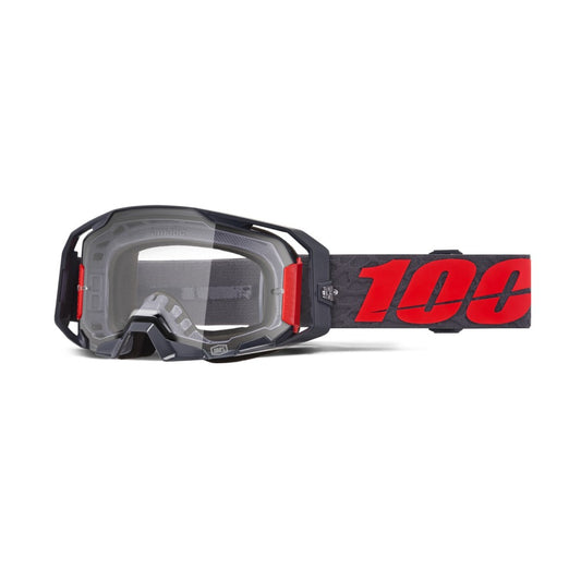 100% Armatic Goggles Turo Mirror - Grey / Red