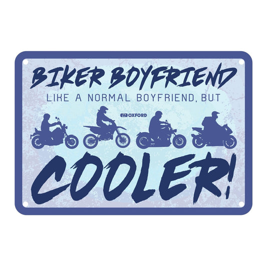 Oxford Metal Sign Biker Boyfriend - 30cm x 20cm