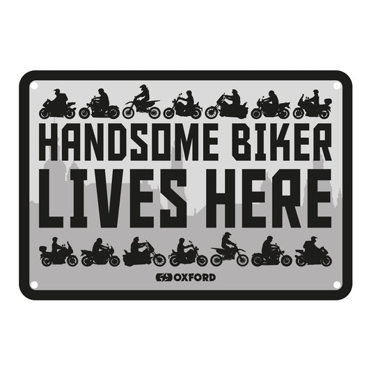 Oxford Metal Sign Handsome Biker - 30cm x 20cm