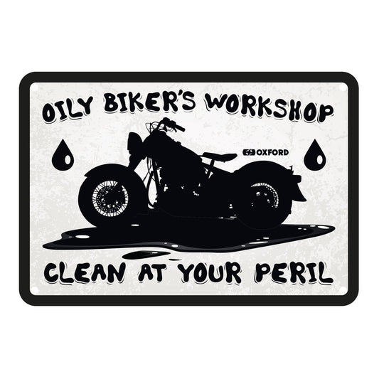 Oxford Metal Sign Oily Biker - 30cm x 20cm