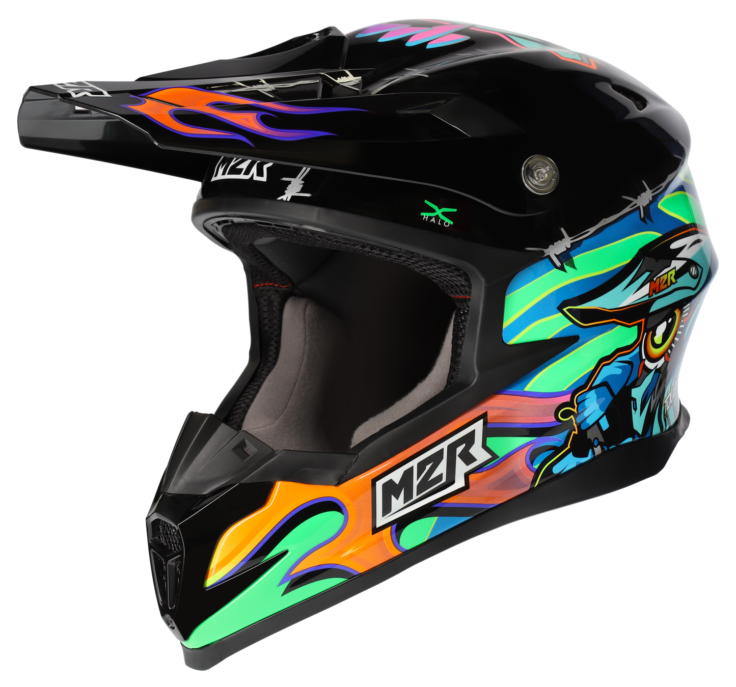 M2R X4.5  TDUB Insight PC-10 Helmet - Black / Orange / Green