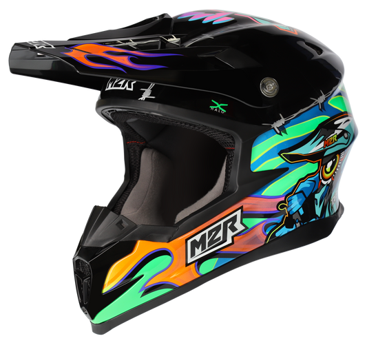 M2R X4.5  TDUB Insight PC-10 Helmet - Black / Orange / Green