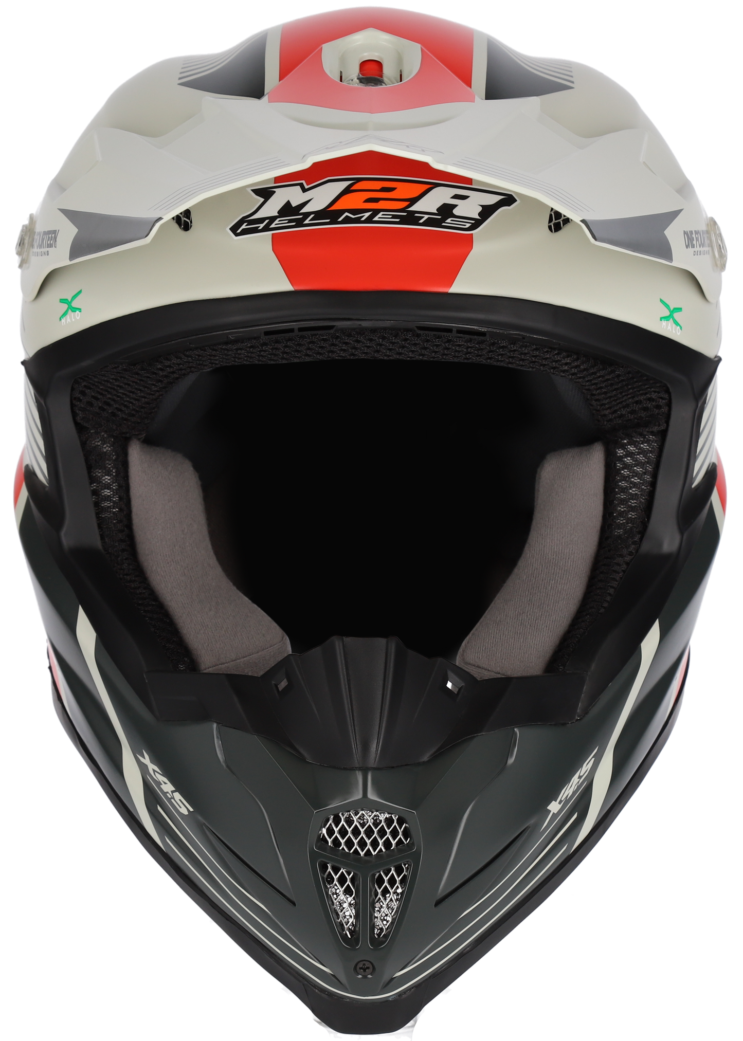 M2R X4.5 Spectrum PC-1F Helmet - Red / White / Grey