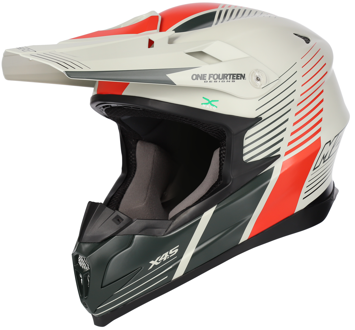 M2R X4.5 Spectrum PC-1F Helmet - Red / White / Grey