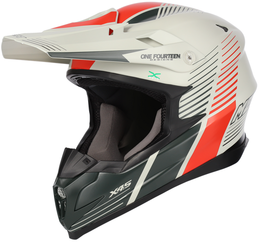 M2R X4.5 Spectrum PC-1F Helmet - Red / White / Grey