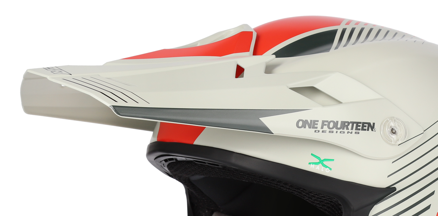 M2R X4.5 Spectrum PC-1F Helmet - Red / White / Grey