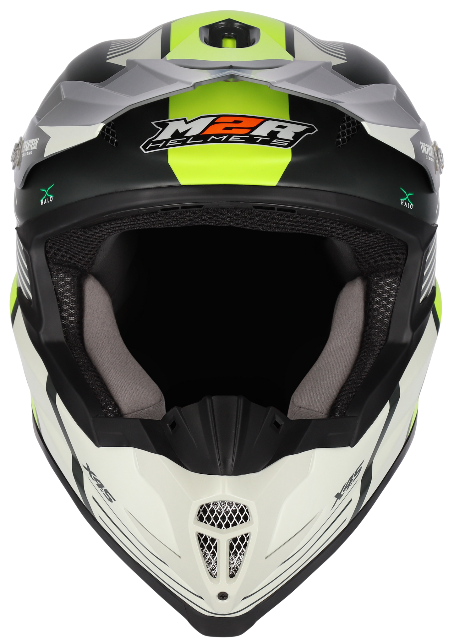 M2R X4.5 Spectrum PC-3F Helmet - Black / White / Yellow
