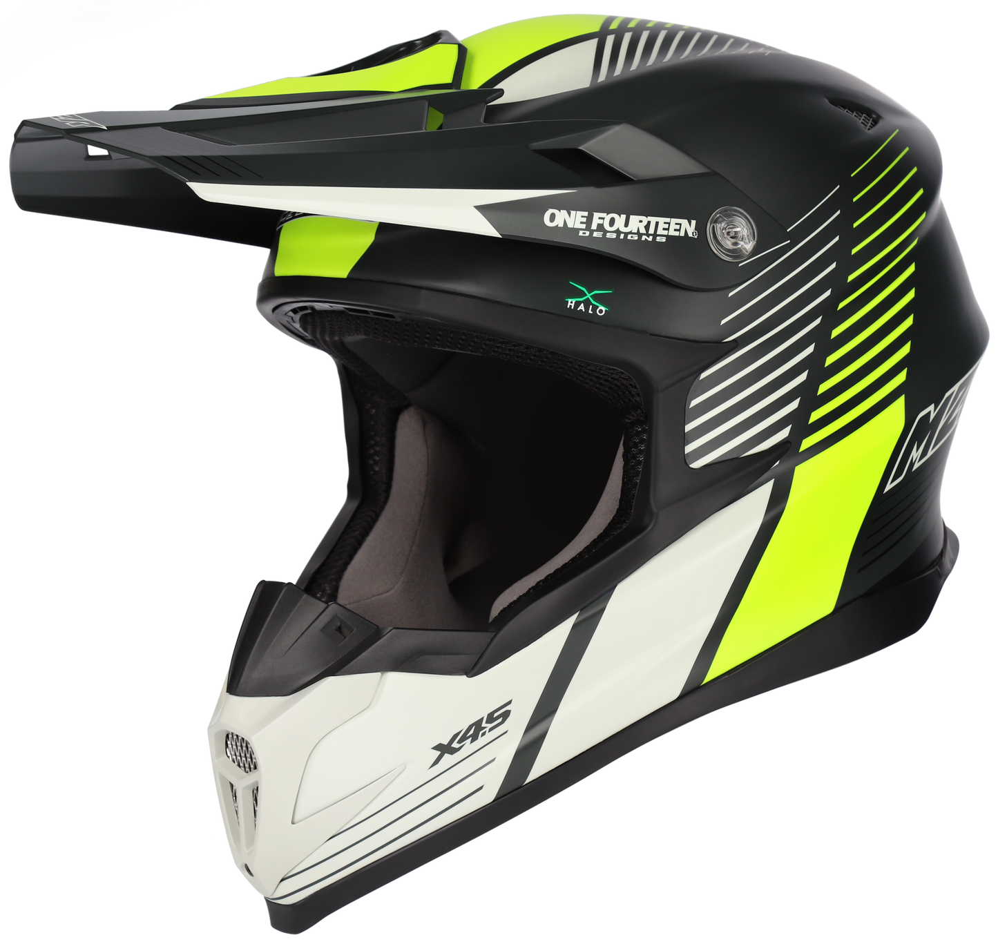M2R X4.5 Spectrum PC-3F Helmet - Black / White / Yellow