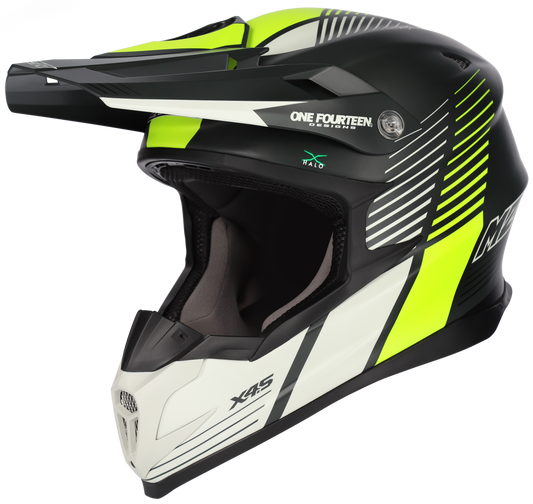 M2R X4.5 Spectrum PC-3F Helmet - Black / White / Yellow