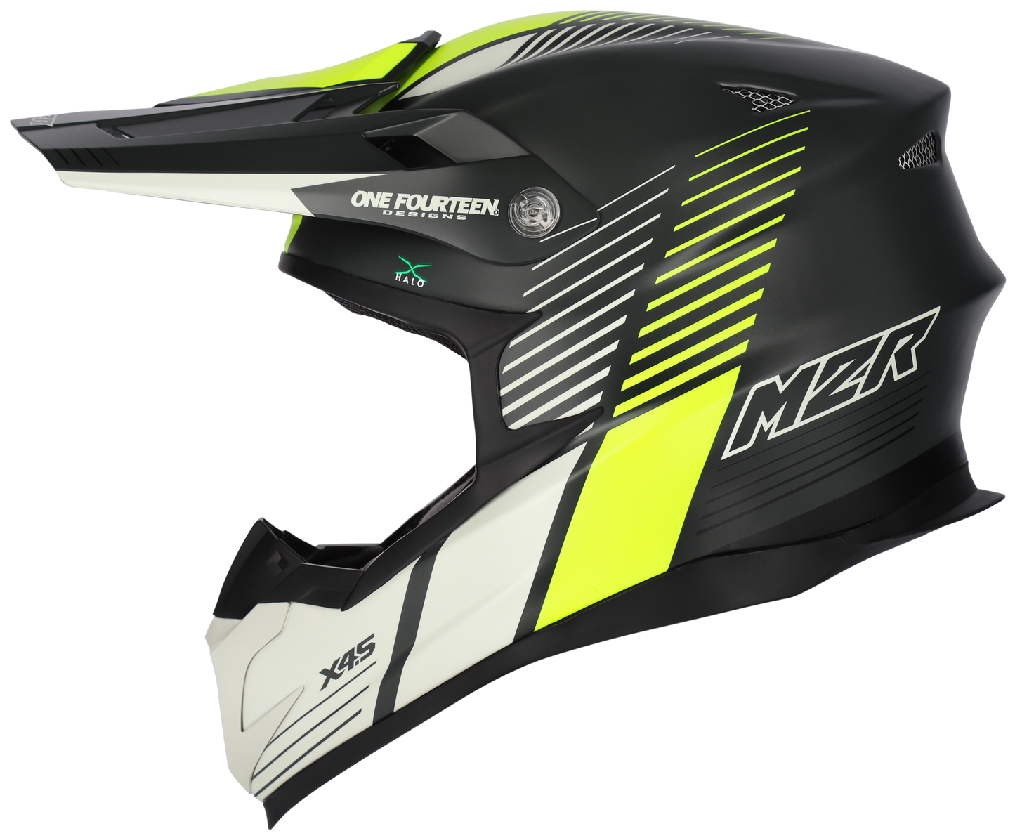 M2R X4.5 Spectrum PC-3F Helmet - Black / White / Yellow
