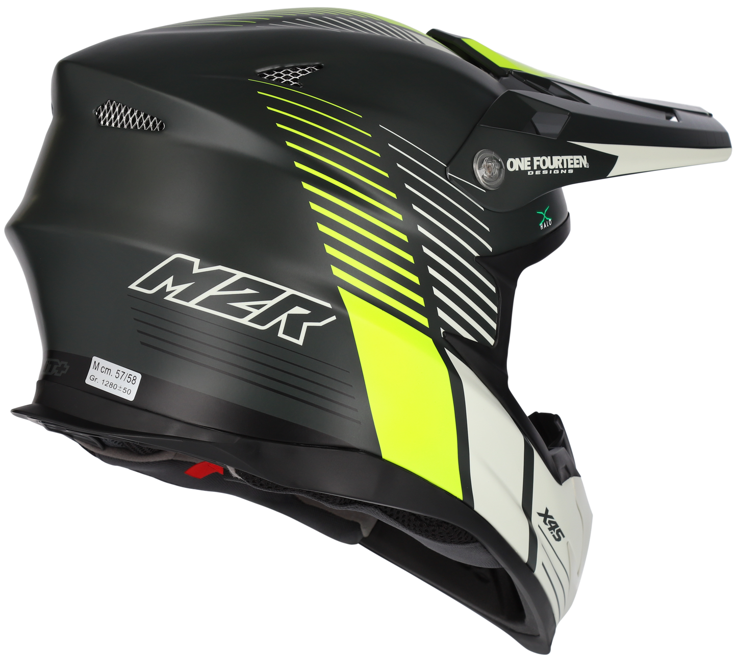 M2R X4.5 Spectrum PC-3F Helmet - Black / White / Yellow