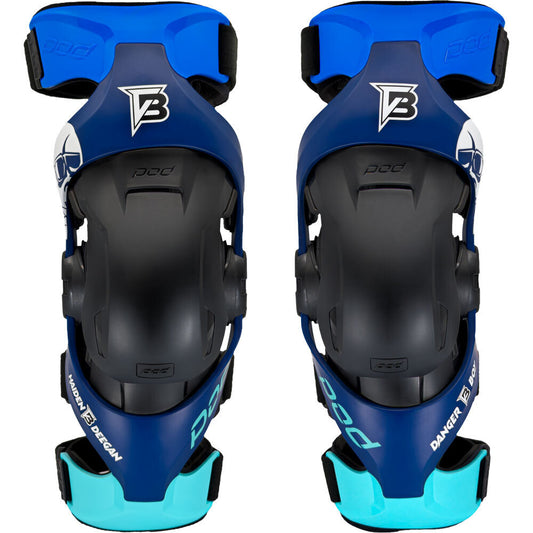 POD K4 2.0 DB238 L.E Knee Braces (Pair) - Blue/Black