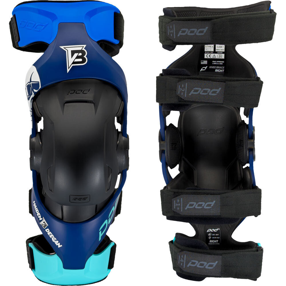 POD K4 2.0 DB238 L.E Knee Braces (Pair) - Blue/Black