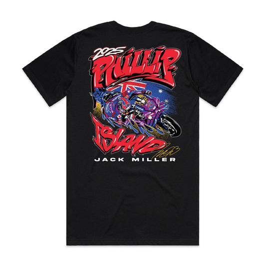 Jack Miller 43 Phillip Island 2025 Tee - Black