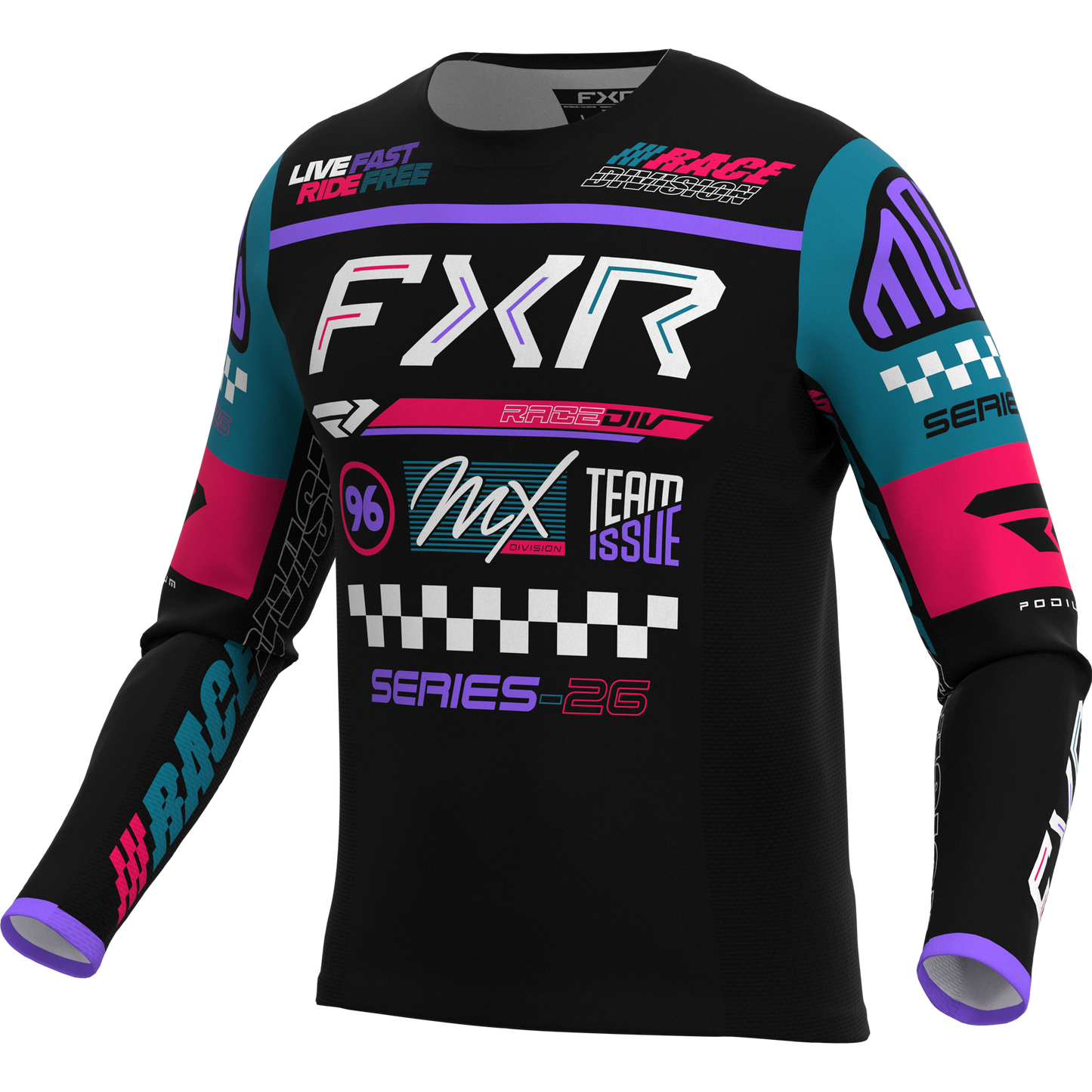 FXR 26.5 Podium Gladiator Jersey - Black / Coral