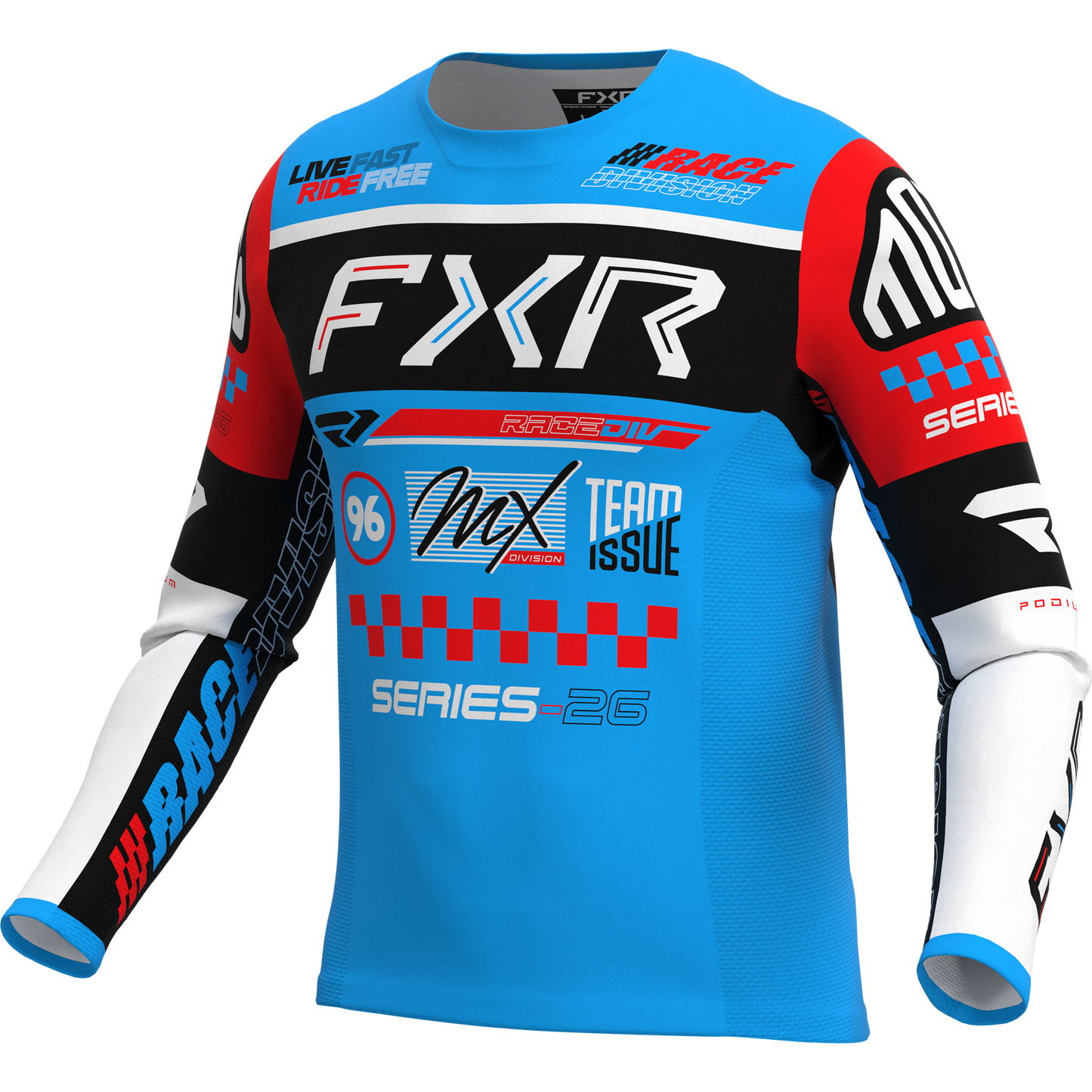 FXR 26.5 Podium Gladiator Jersey - Cyan / Black