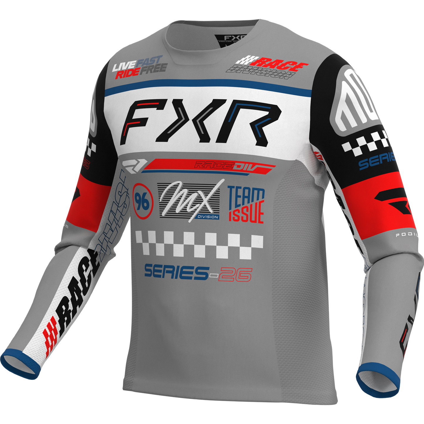 FXR 26.5 Podium Gladiator Jersey & Pants - Grey / White