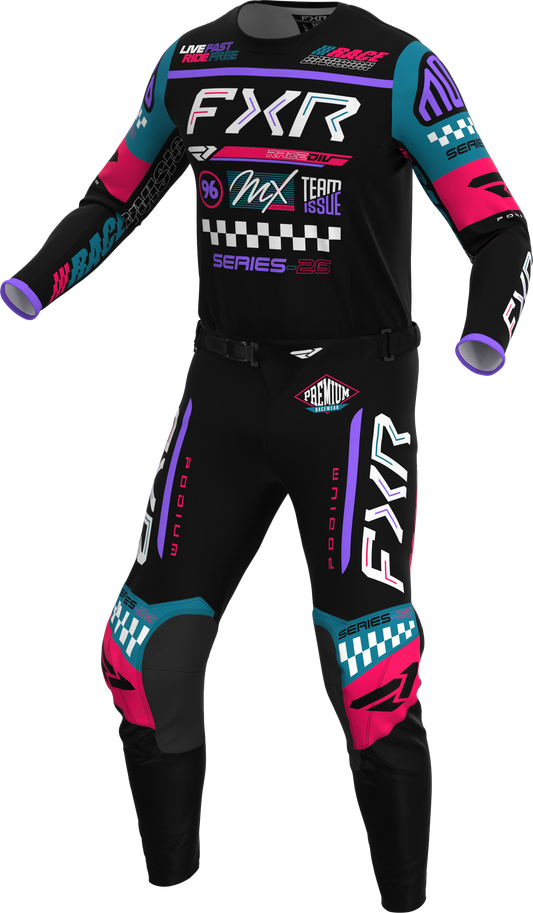 FXR 26.5 Podium Gladiator Jersey & Pants - Black / Coral
