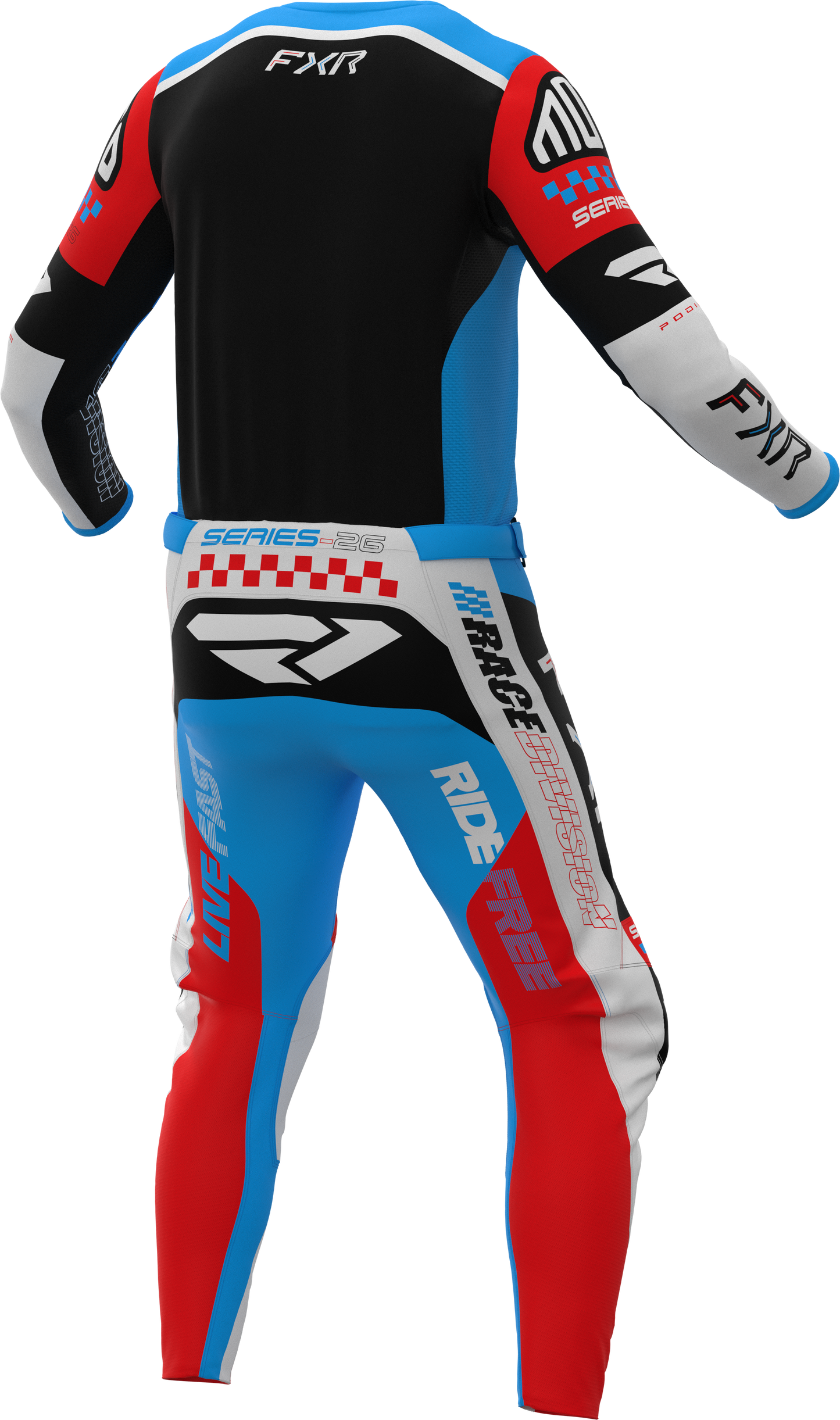 FXR 26.5 Podium Gladiator Jersey & Pants - Cyan / Black