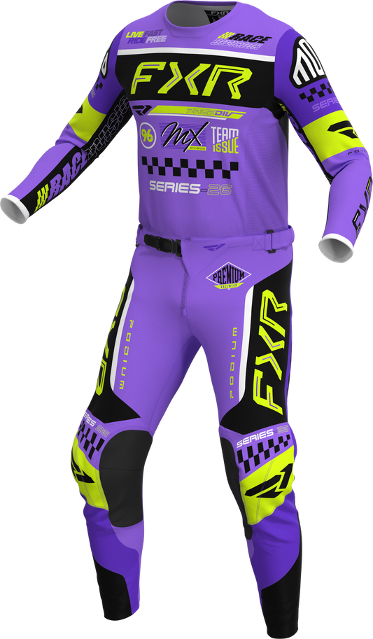 FXR 26.5 Podium Gladiator Jersey & Pants - Purple / Black
