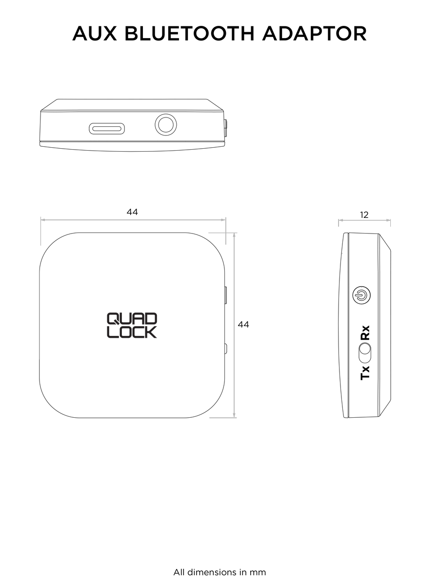 Quad Lock Aux Bluetooth Adapter