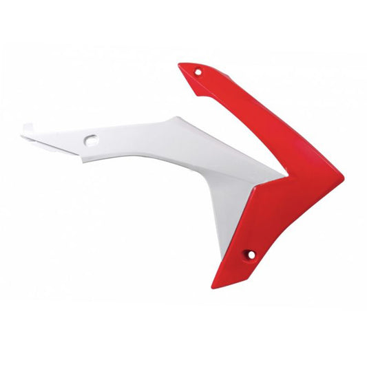 Rtech Radiator Shrouds - White / Red