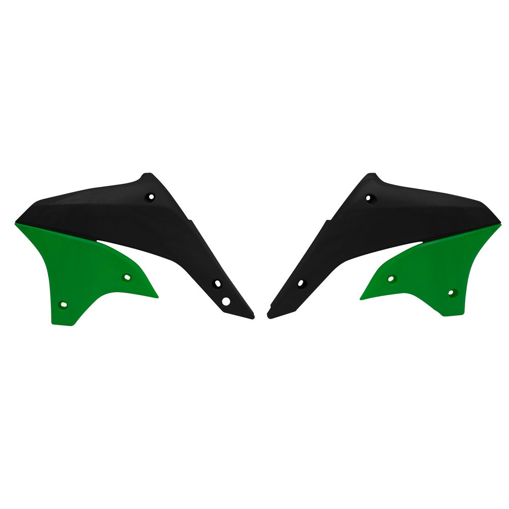 Rtech Radiator Shrouds - Black / Green