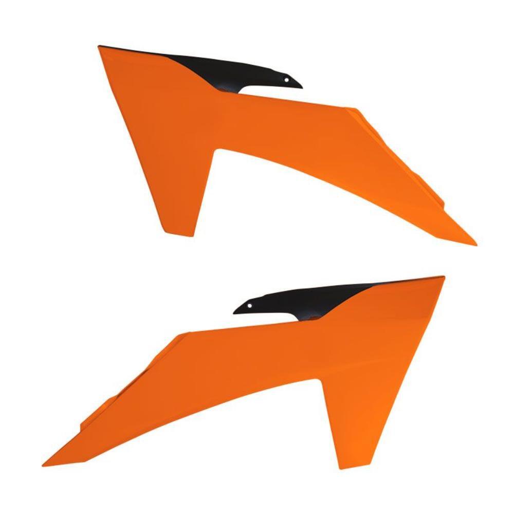 Rtech Radiator Shrouds - Orange / Black