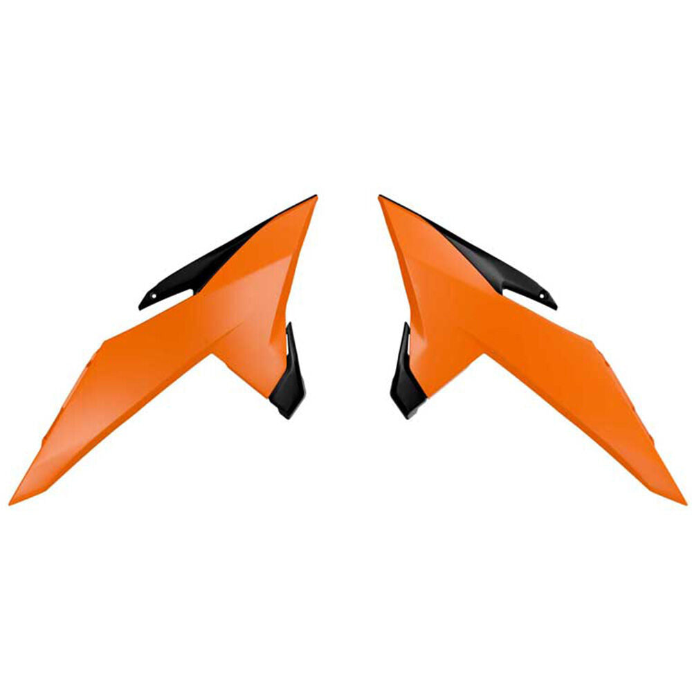 Rtech Radiator Shrouds - Orange / Black