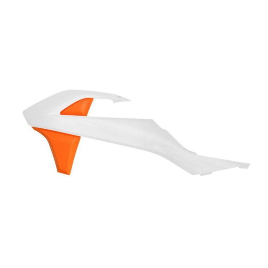 Rtech Radiator Shrouds - White / Orange