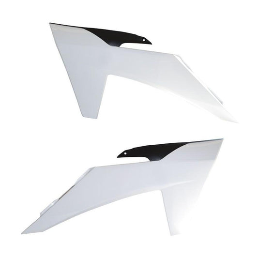 Rtech Radiator Shrouds - White / Black