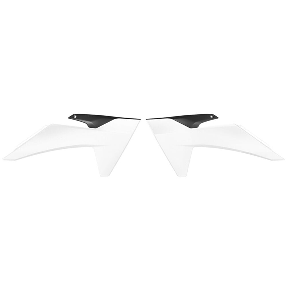 Rtech Radiator Shrouds - Black / White