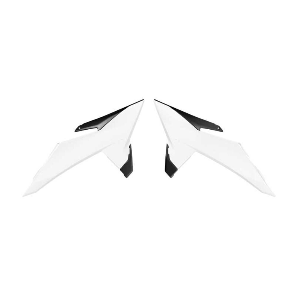 Rtech Radiator Shrouds - White / Black