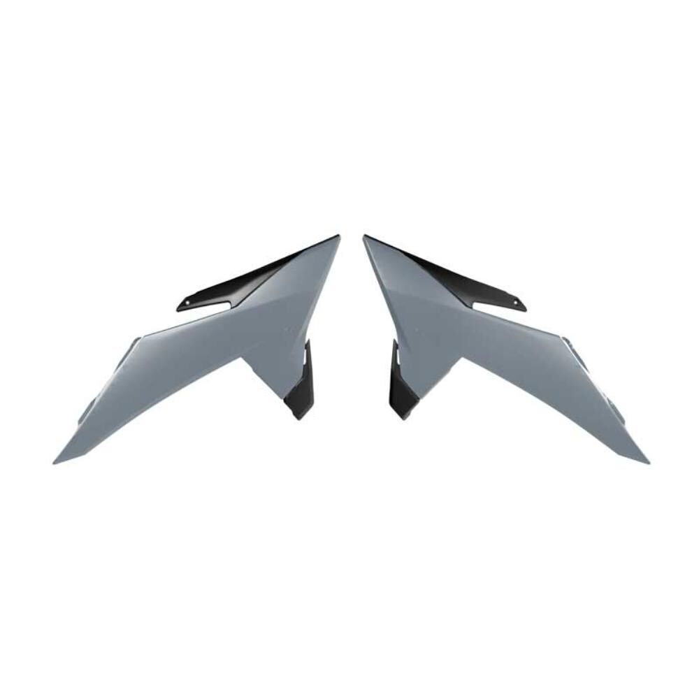 Rtech Radiator Shrouds - Black / Red