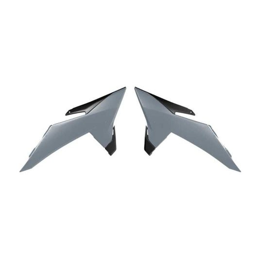 Rtech Radiator Shrouds - Black / Red