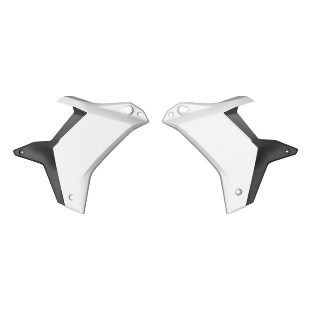 Rtech Radiator Shrouds - Black / White