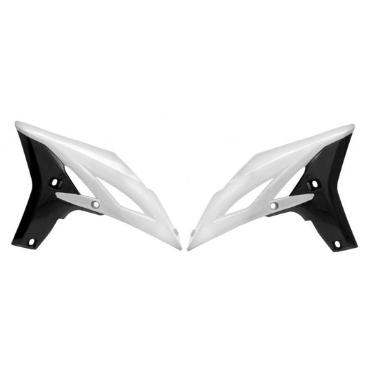 Rtech Radiator Shrouds - White / Black