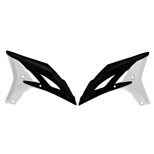 Rtech Radiator Shrouds - Black / White