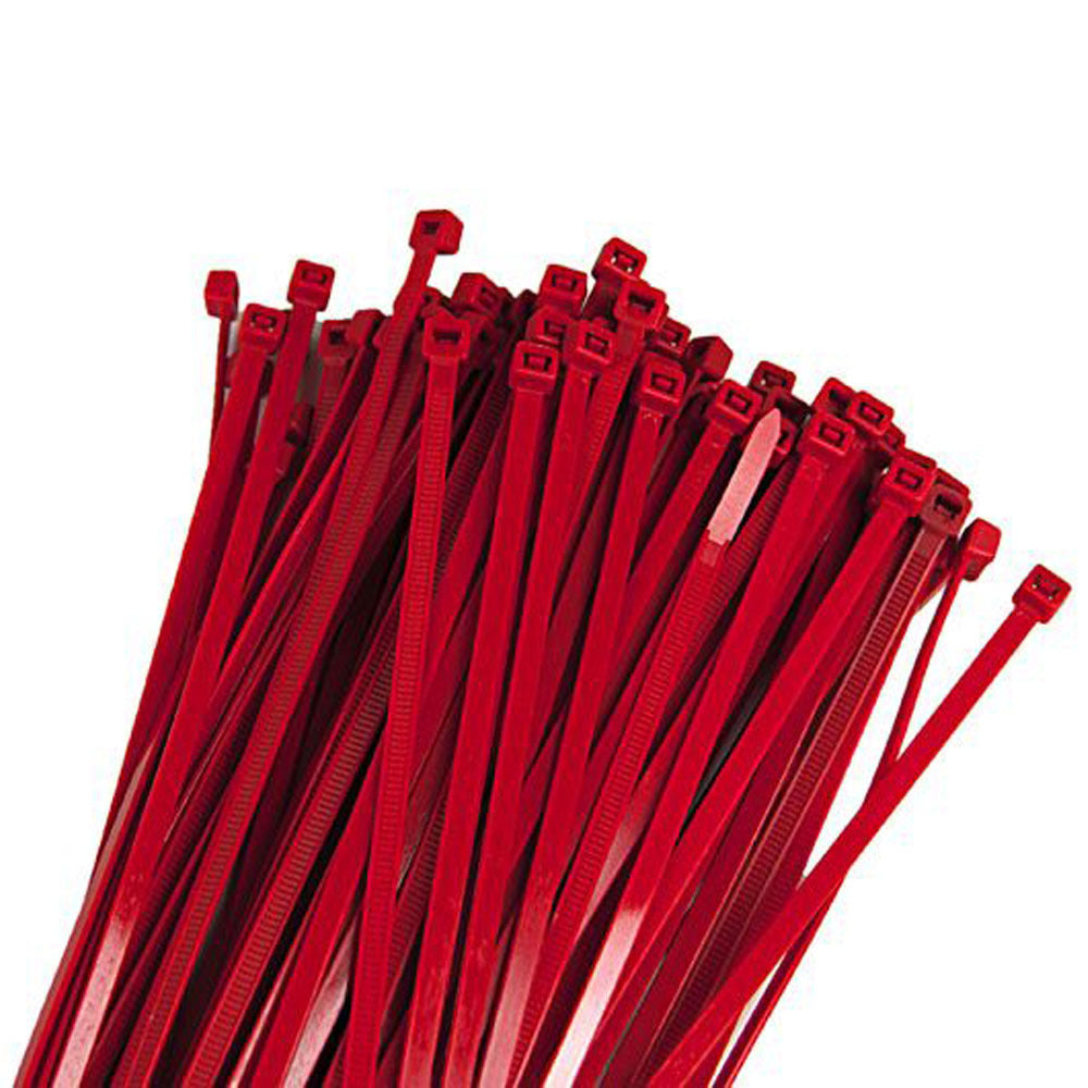 Rtech Nylon Cable Zip Ties 3.6x180mm (100PK) - Red