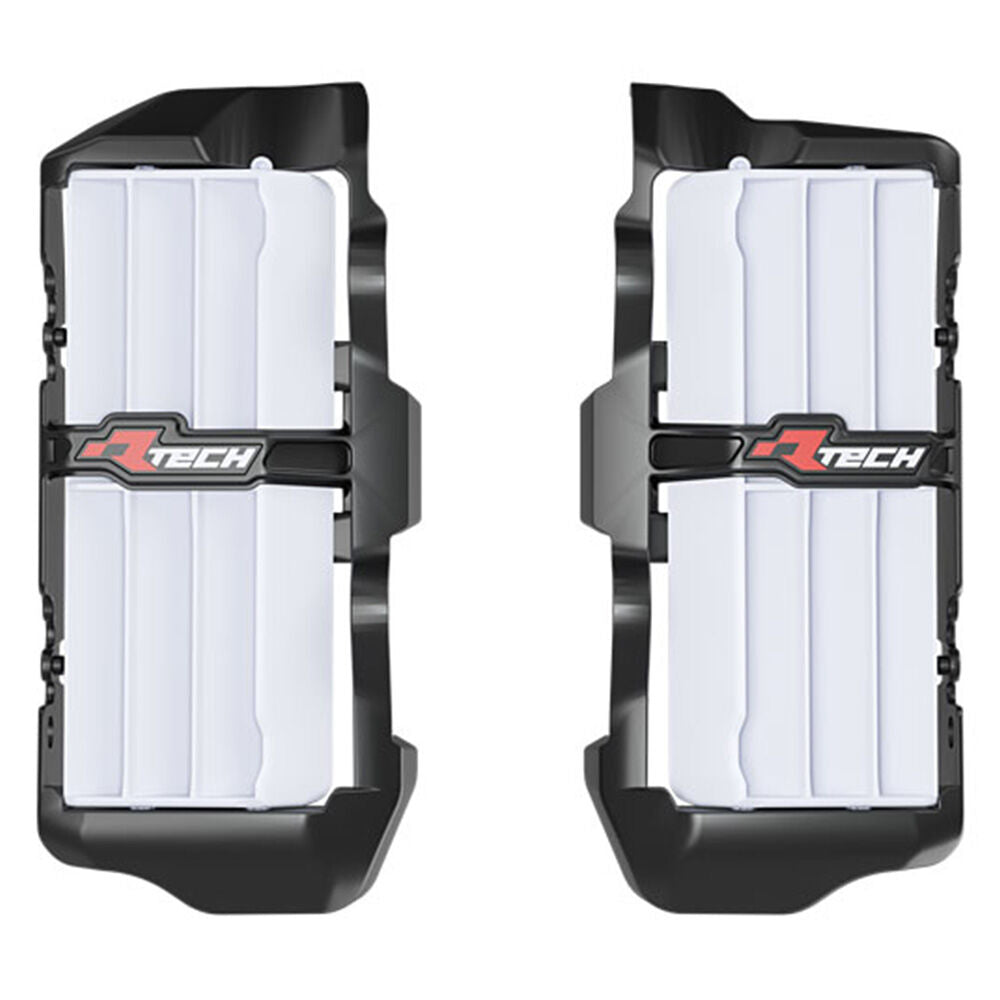 Rtech Oversized Radiator Louvers - Black / White