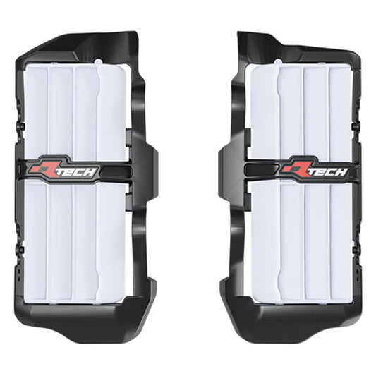 Rtech Oversized Radiator Louvers - Black / White