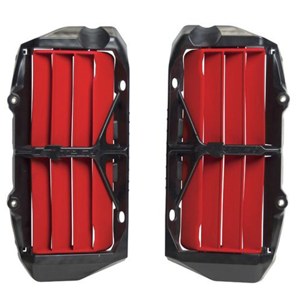 Rtech Oversized Radiator Louvres - Red