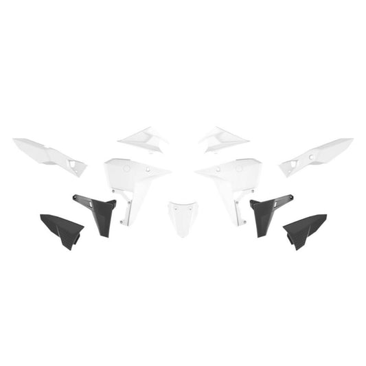 Rtech Revolution Plastics Kit (No Front Fender) - Black / White