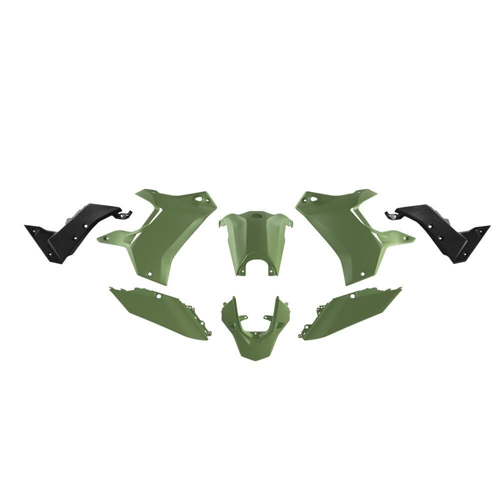 Rtech Replica Plastics Kit - Black / Green