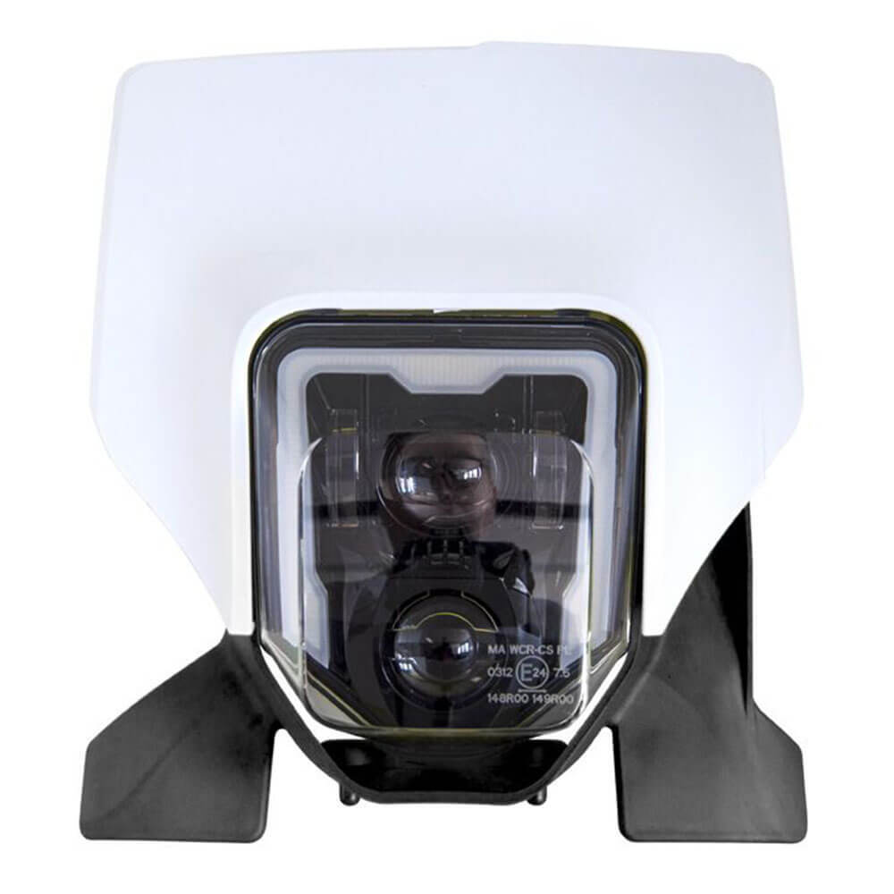 Rtech Homologated Headlight - White / Black