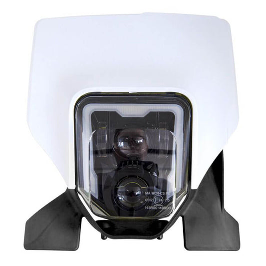 Rtech Homologated Headlight - White / Black
