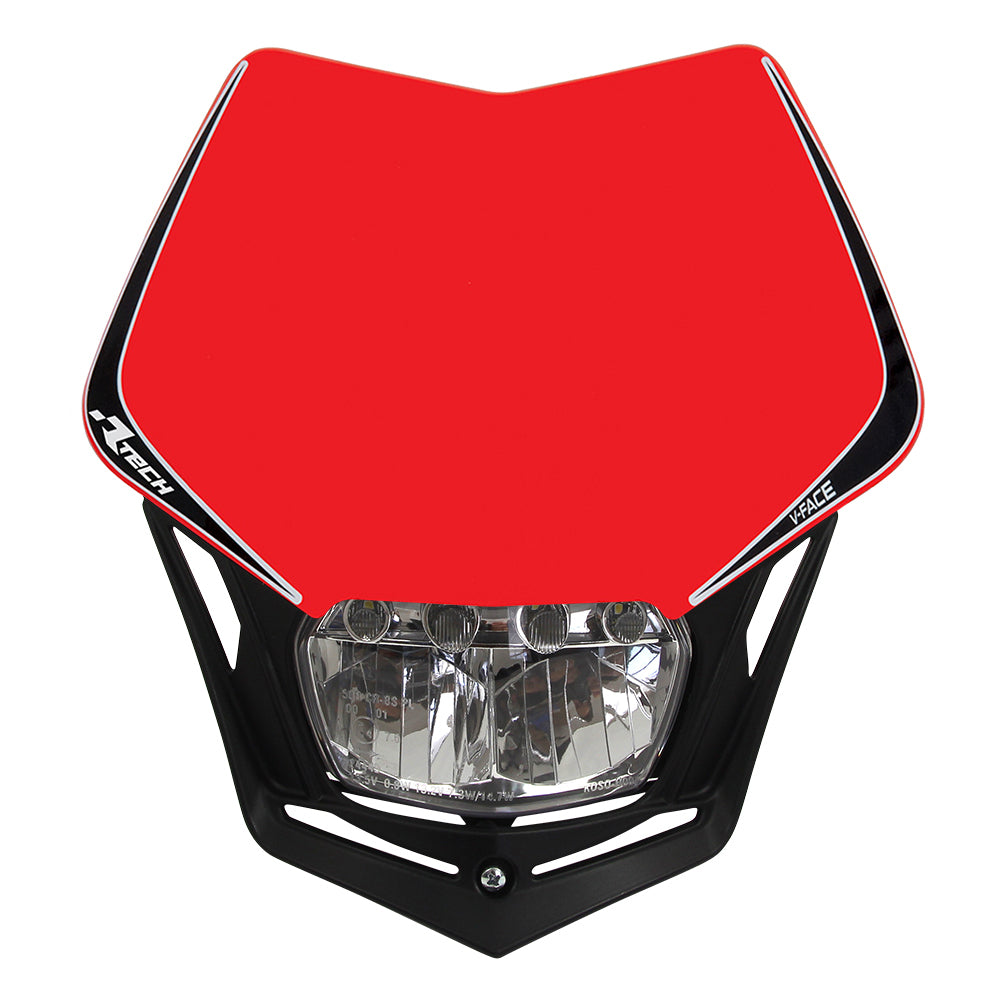Rtech V-Face Full LED Headlight - Red