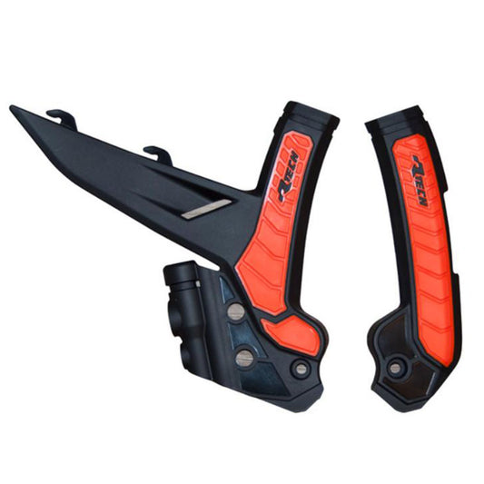Rtech Frame Protectors - Black / Orange