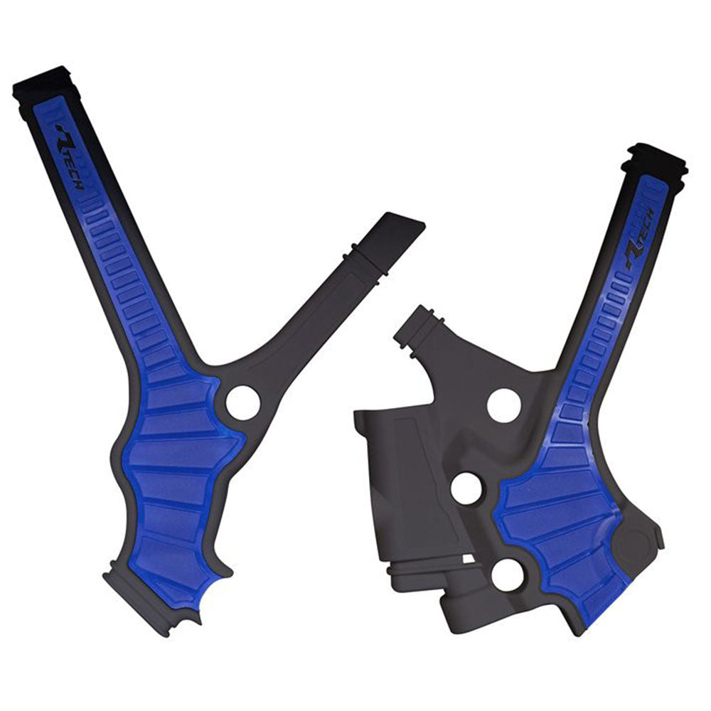 Rtech Frame Protectors - Black / Blue